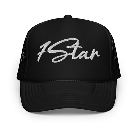 Script logo trucker hat